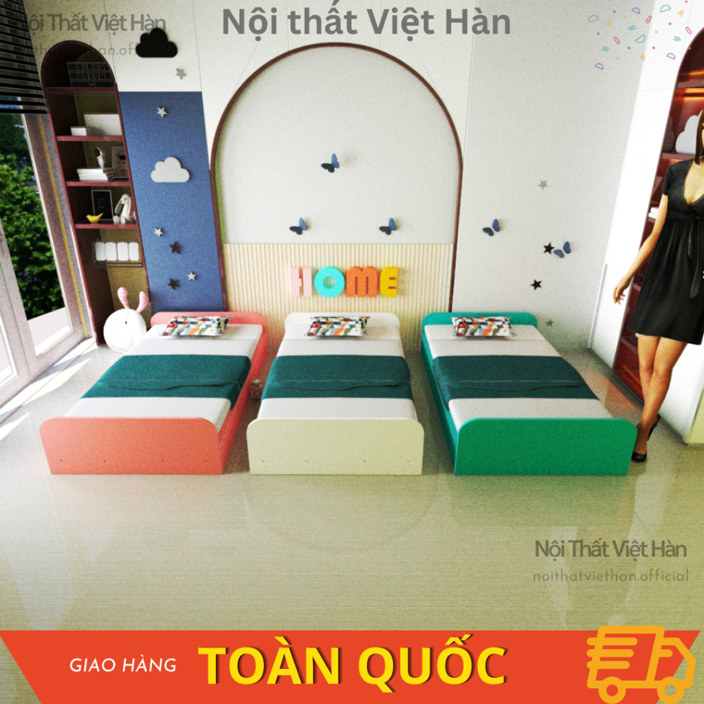 Giường ngủ trẻ em BK02 140cmx80cm, giường cho bé