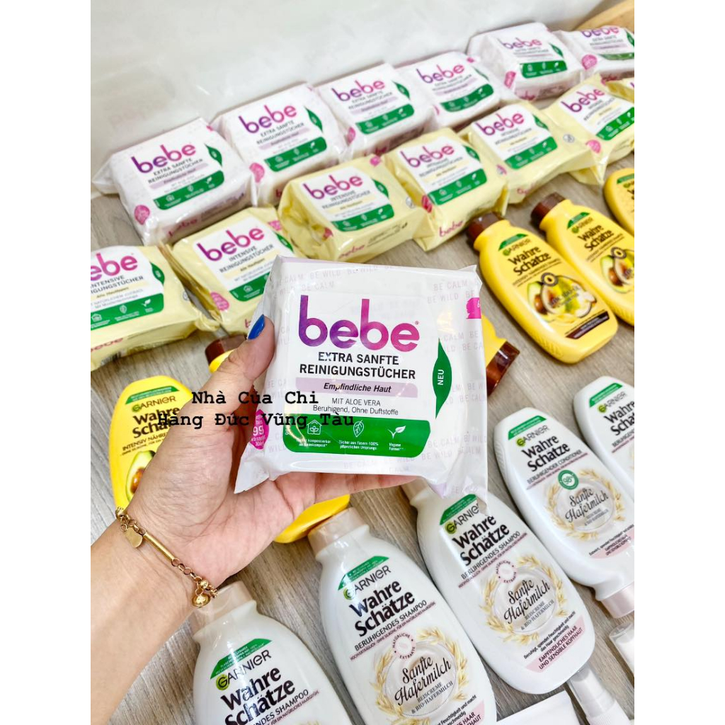 Khăn giấy tẩy trang Bebe - hàng Đức