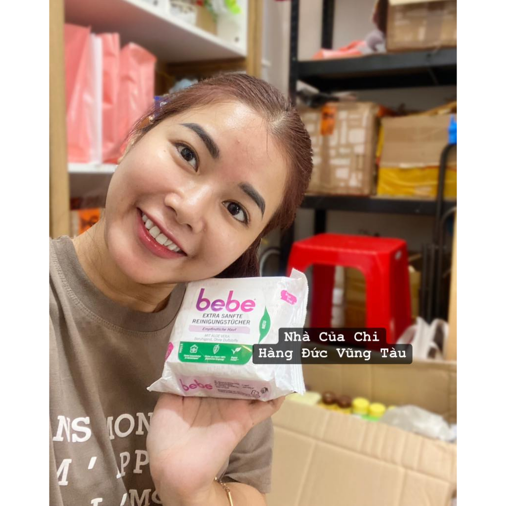Khăn giấy tẩy trang Bebe - hàng Đức