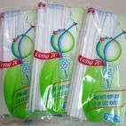 Ống hút nhựa cong gói 70 ống