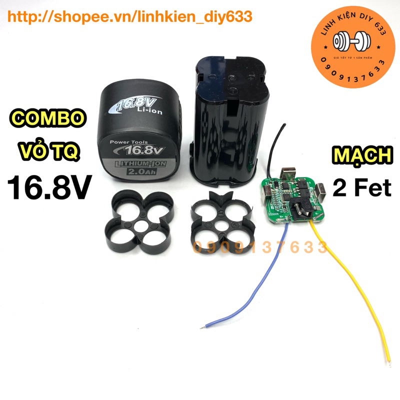 Combo vỏ mạch 2 fet Trung Quốc 16.8V 4S1P (DIY633)