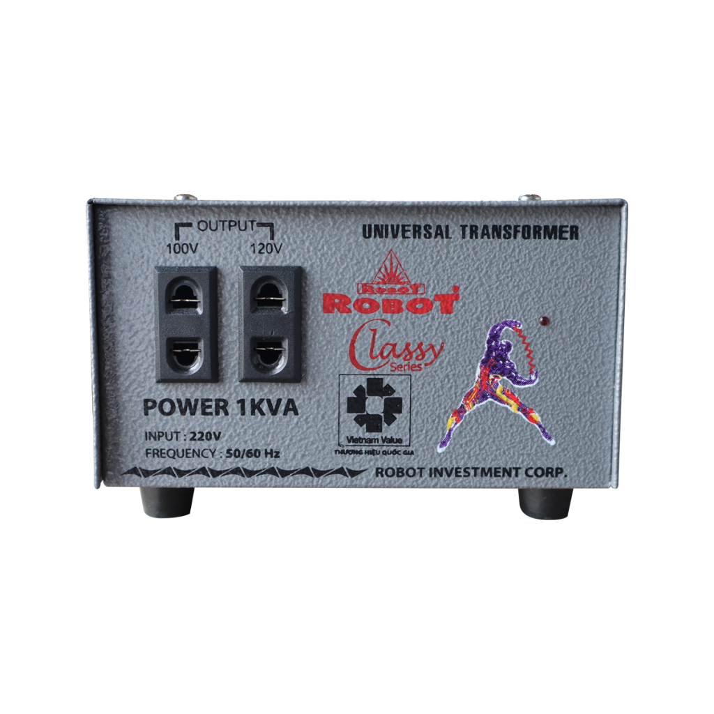 Biến Thế Đổi Điện 1 Pha ROBOT 400VA/600VA/1KVA Dây Đồng Classy