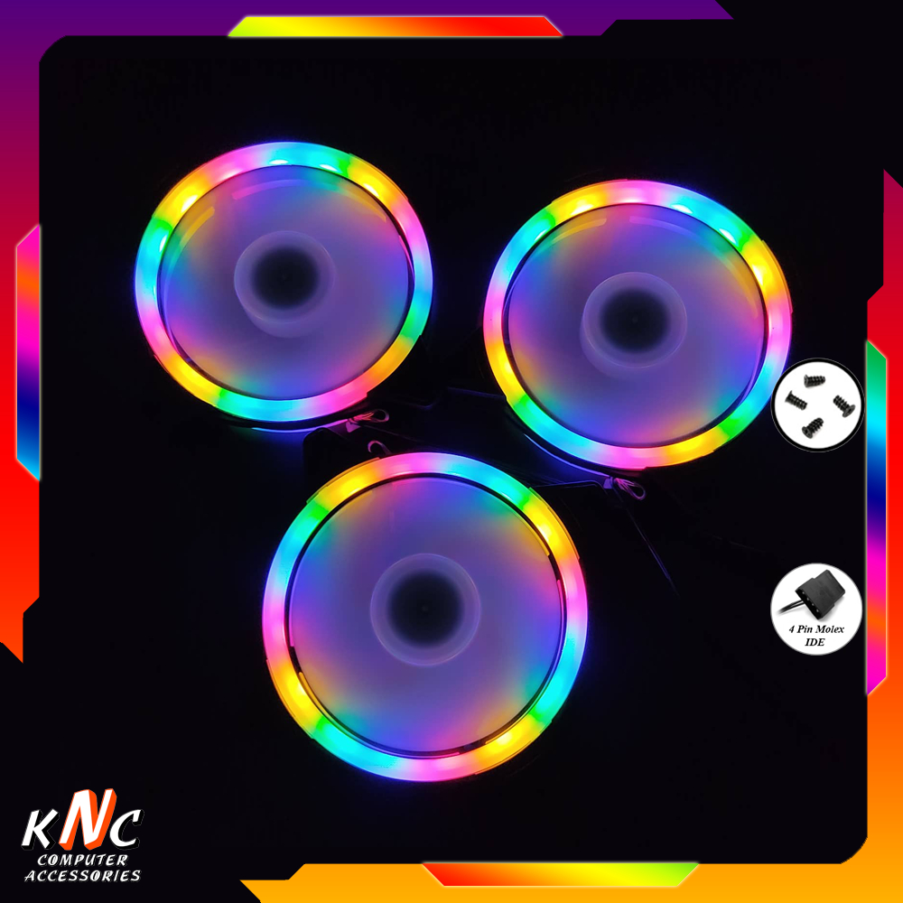 Quạt Tản Nhiêt X1, Fan Led, Fan Case RGB, Cắm Trực Tiếp Cổng Molex 4Pin, Không Cần Hub