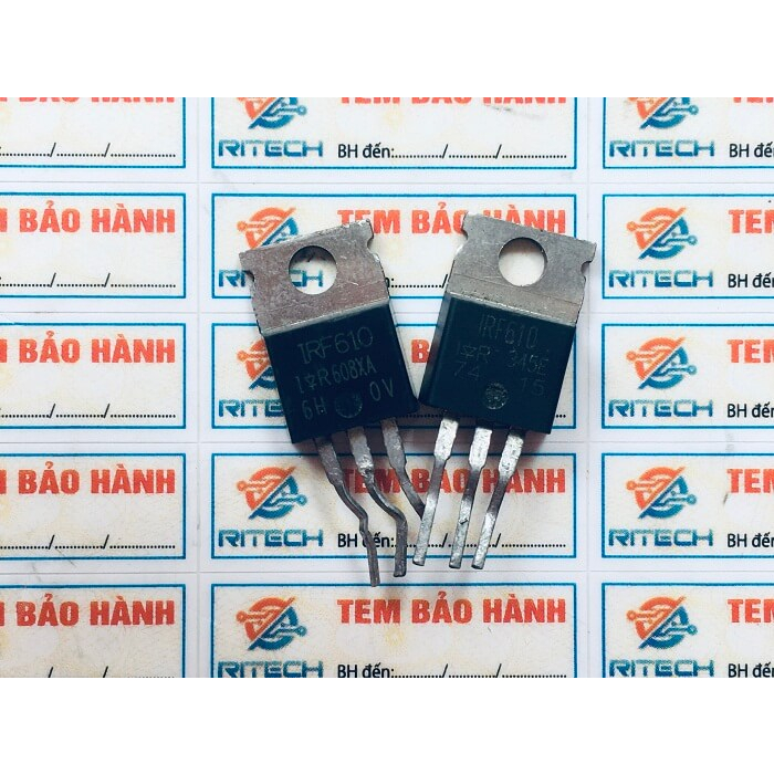 [Combo 5 con] IRF610 Mosfet Kênh N 3.3A 200V TO-220 (Tháo Máy)
