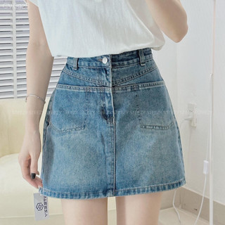 Chân váy jean ngắn basic