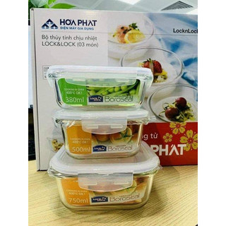 Bộ 3 món thủy tinh cao cấp Lock&Lock
