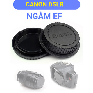Bộ nắp đậy đuôi lens + nắp đây body máy ảnh Canon DSLR EF-mount Cap trước sau loại mới zen khớp