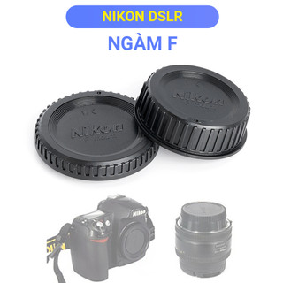 Bộ nắp đậy đuôi lens + nắp đây body máy ảnh Nikon DSLR  F-mount Cap trước sau loại mới zen khớp