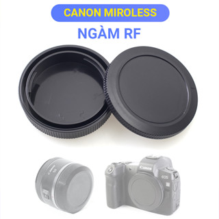 Bộ nắp đậy đuôi lens + nắp đây body máy ảnh Canon Miroless RF-mount Cap trước sau loại mới zen khớp