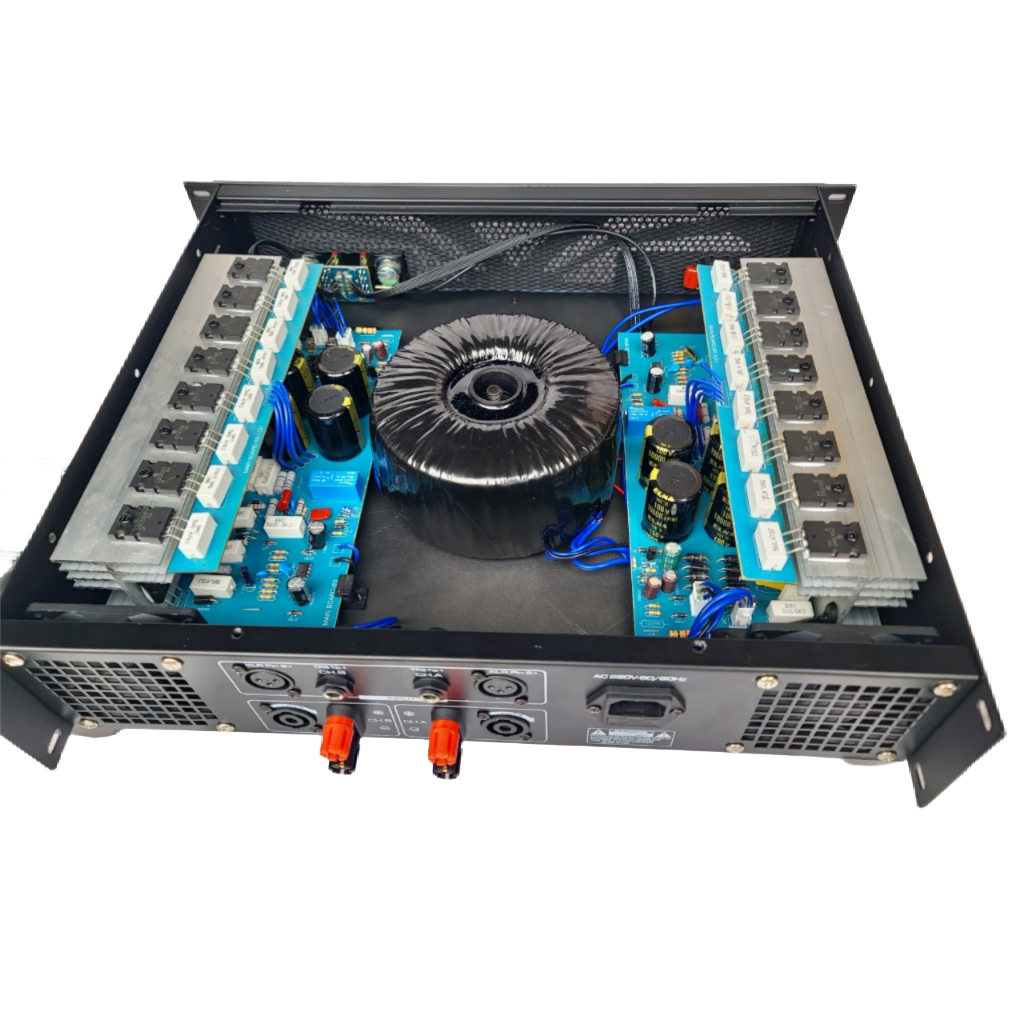 ĐẨY CM.A800 - 32 SÒ TO - 2 KÊNH - CÔNG SUẤT 2100W - KÈM 2 DÂY CANON