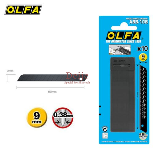 Hộp lưỡi dao OLFA ABB-10B (hộp 10 lưỡi đen 9mm)