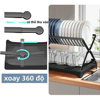 Kệ để gấp phải giá bếp, bộ món ăn