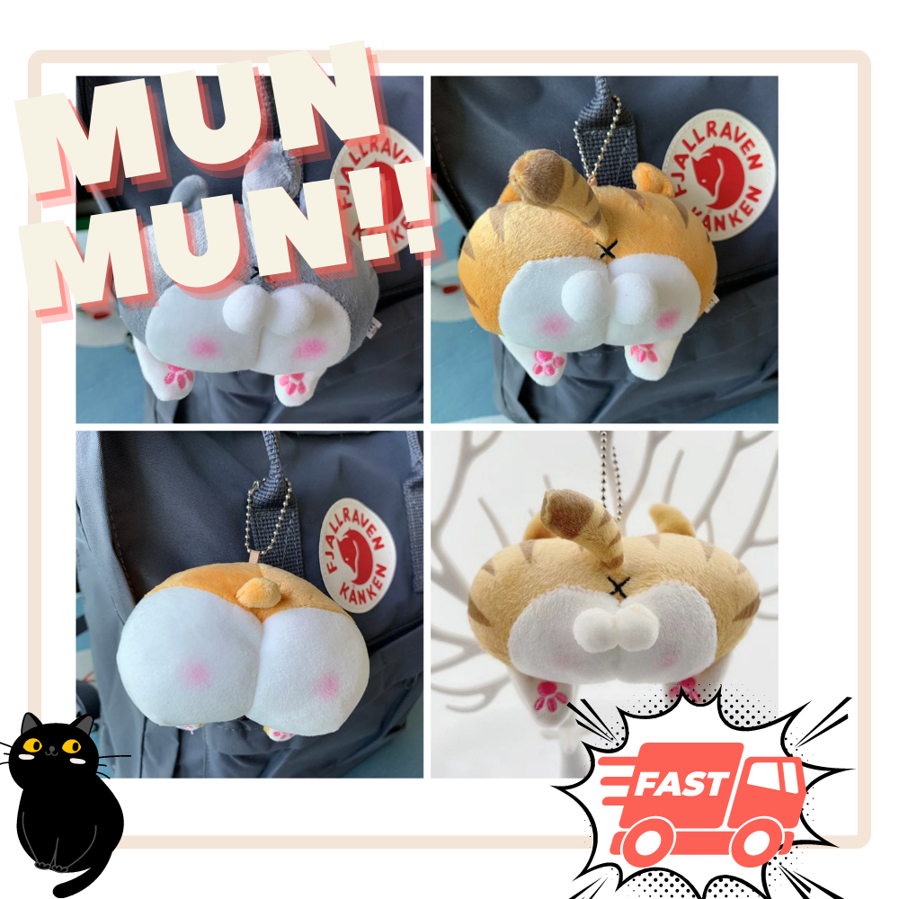 Móc khóa nhồi bông hình mông corgi ngộ nghĩnh dễ thương treo chìa khóa LT41