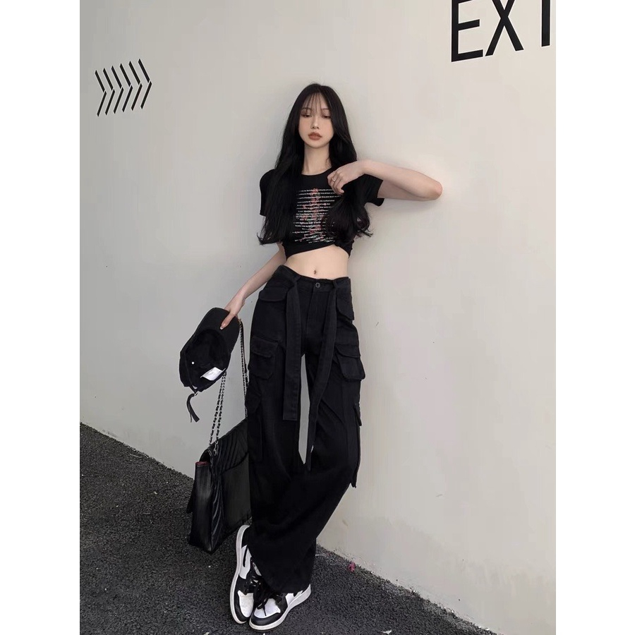 Quần kaki túi hộp Hiphop ống rộng xuông dài cargo pants trơn thời trang nam nữ Wearzone