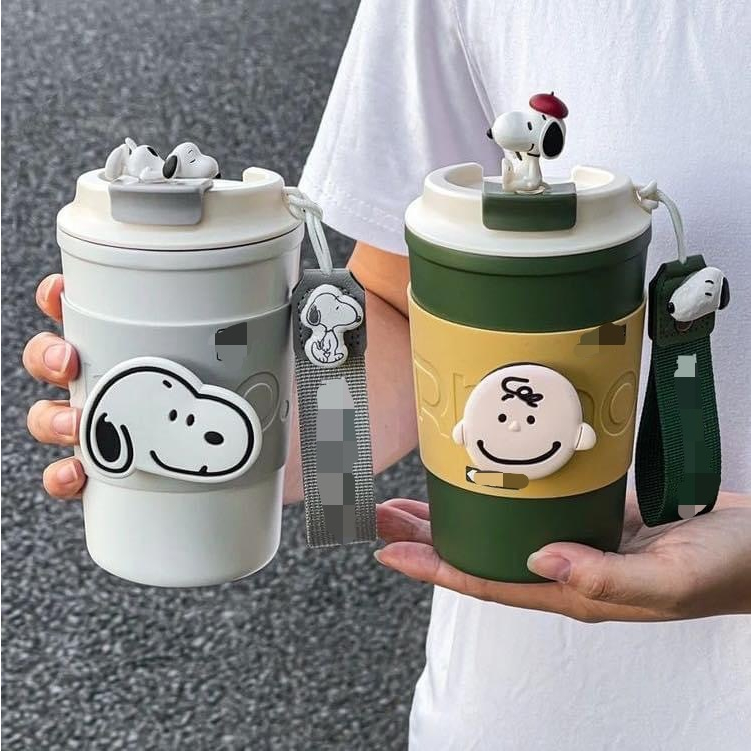 Cốc Giữ Nhiệt Hình Cún Snoopy, Bình Giữ Nhiệt Cute, Ly Giữ Nhiệt 8 Tiếng, Kèm Sticker Siêu Đáng Yêu | BigBuy360 - bigbuy360.vn