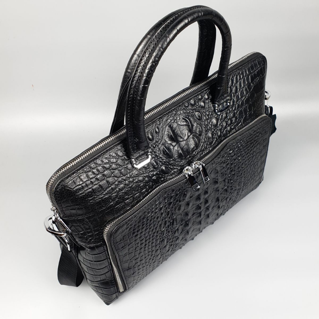 [Da thật] Túi công sở nam da bò thật vân cá sấu CD301 (Đen) - 100% da bò thật, BH 3 năm | BigBuy360 - bigbuy360.vn