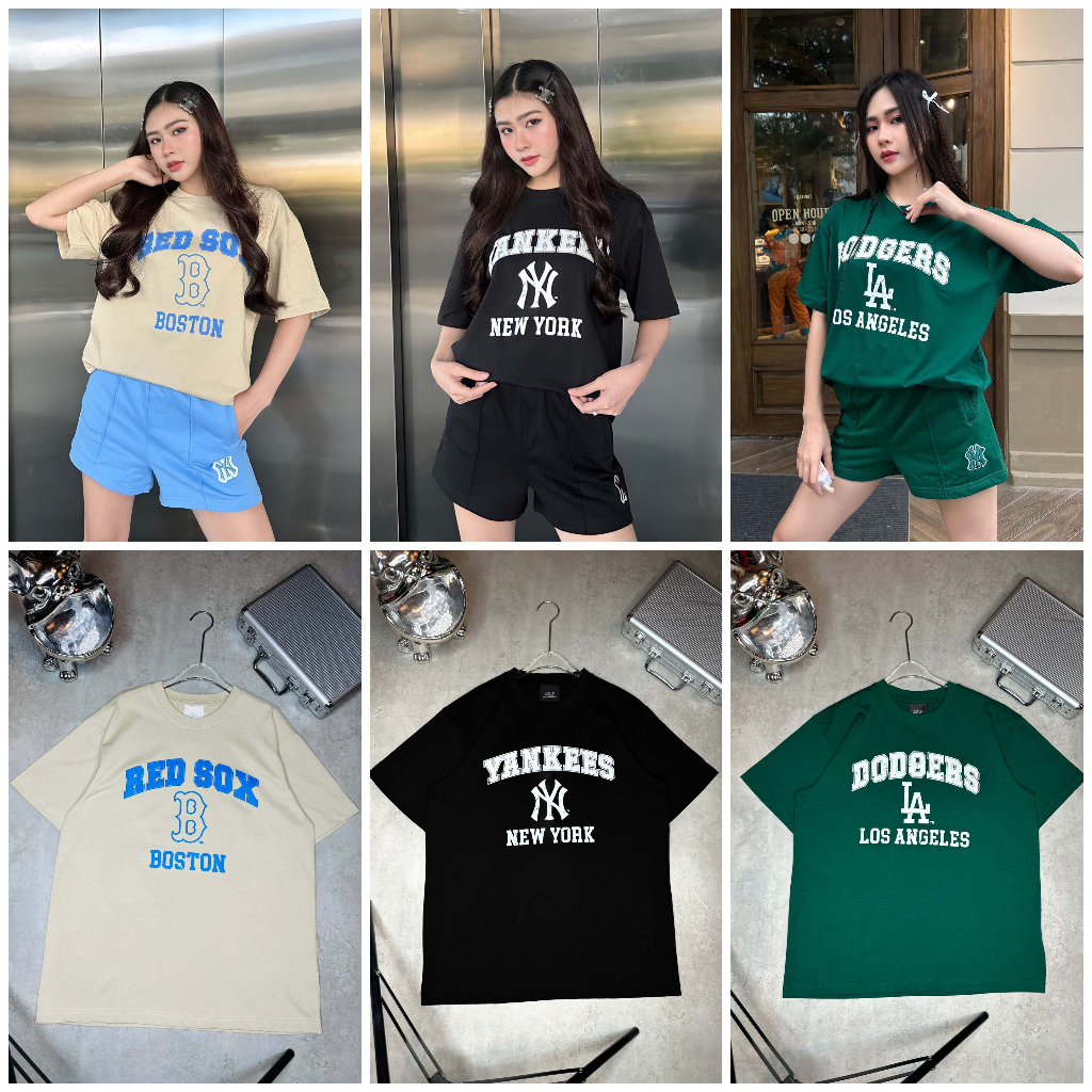 Áo thun & quần - 3 màu M/L/B Xanh Két Lá SS2023  Logo in sắc nét  Size S M L. Full-tag-code