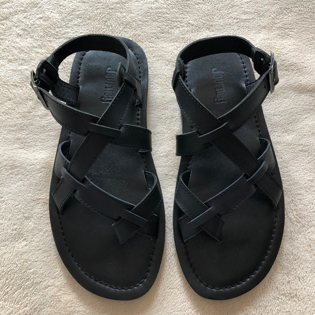 Sandal Nam Nữ JOURNEY Dây Kẹp Basic Unisex Chất Liệu Da Cao Cấp