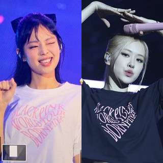 áo croptop thun lụa in chữ hồng black pink