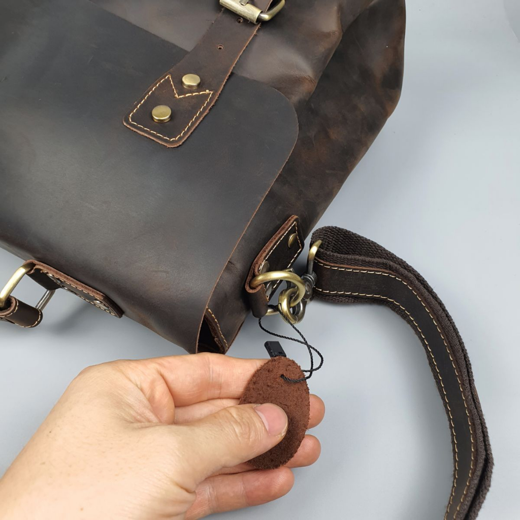 Túi công sở nam da thật; Túi đựng laptop da sáp CD305  - 100% da thật, BH 3 năm