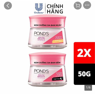 Pond's White Beauty trắng hồng rạng rỡ (ngày 50g +đêm 50g)