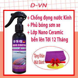 [ 2 Chai ]  Chai xịt phủ nano chống nước kính xe, Kính mũ bảo hiểm, Kính Cận - Phủ bóng sơn xe ô tô xe máy