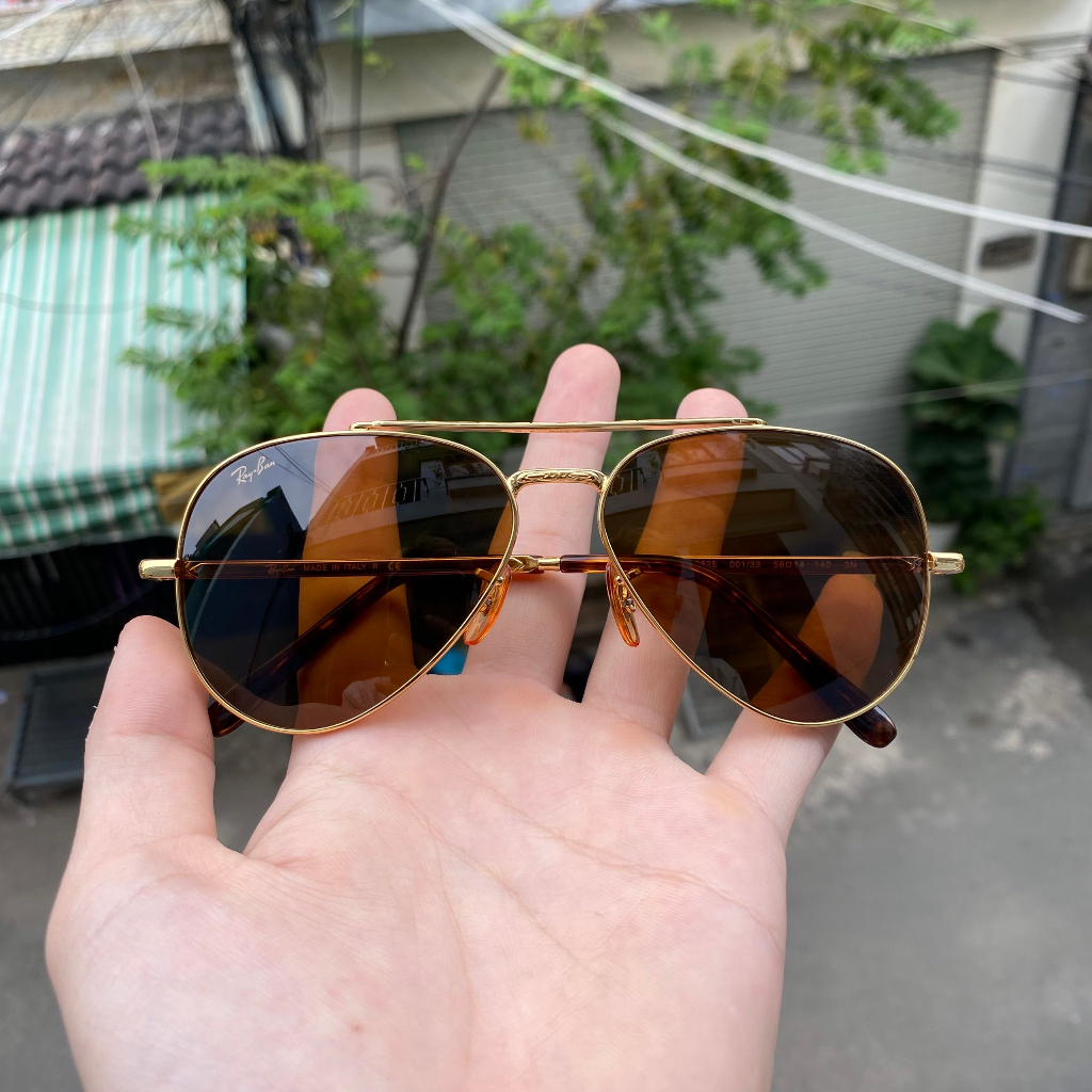 Rayban chuôi đồi mồi gọng điêu khắc hàng lướt chính hãng