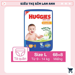 [ CỘNG 8 MIẾNG] Tã / Bỉm quần/dán Huggies TRÀM TRÀ SKINCARE NB74/S56/M74/L68/XL62/XXL56(đệm mây mới co dãn 4 chiều)