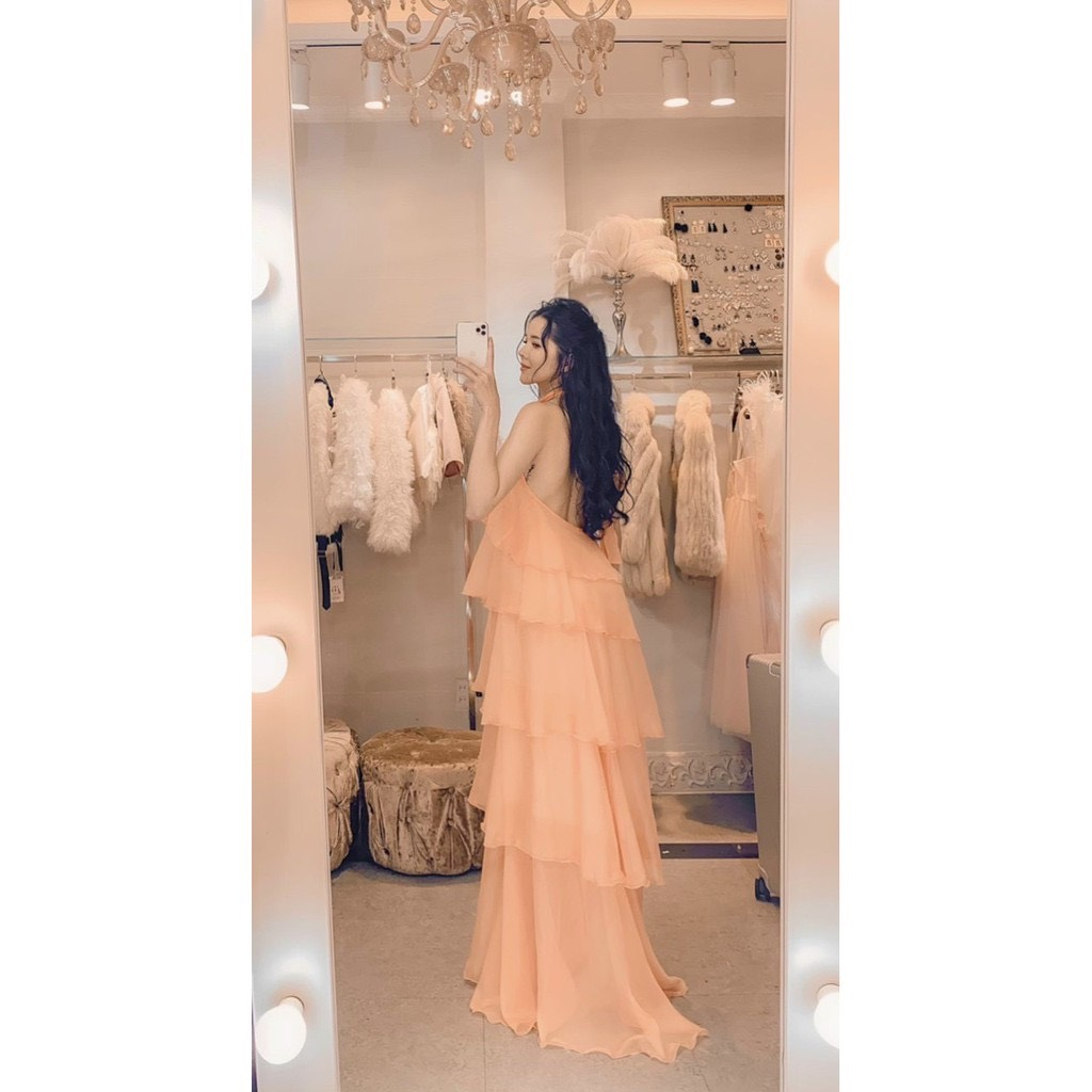 ❤️ CHẤT BAO ĐẸP ❤️ ĐẦM MAXI 5 TẦNG CỔ CỘT NƠ YẾM KẾT HOA - VÁY VOAN LỤA DỰ TIỆT ĐI BIỂN NỮ BÈO XÒE CÓ LÓT KHÔNG TAY