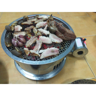 Bếp nướng than tròn cao cấp 30cm có quạt gió sạc điện sẳn vĩ nướng