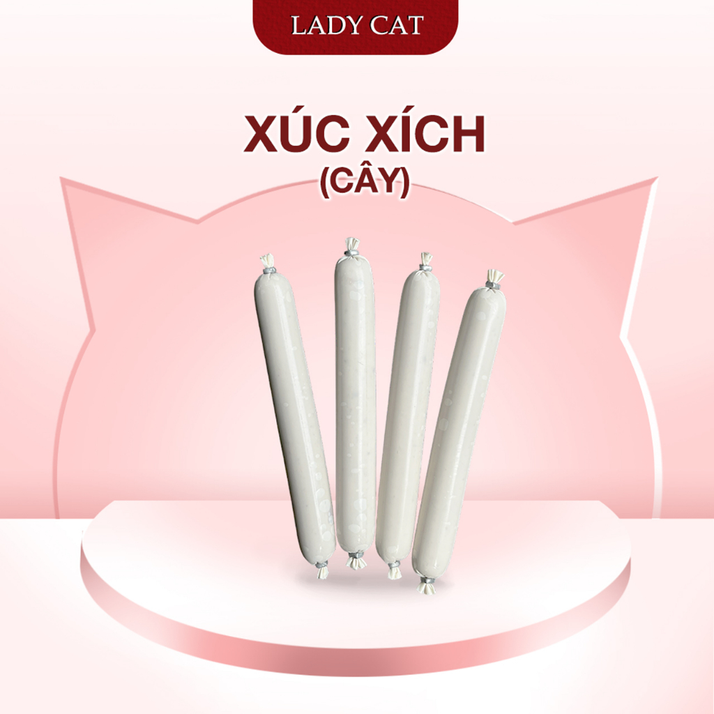 Xúc xích cho mèo - Thức ăn mèo con | 1 cây (15g) date 2025 | Lady Cat