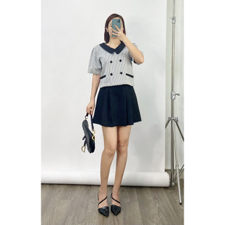Áo Mixx@ Caro Cổ Đen KAMI