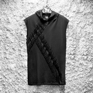 Áo tanktop nam nữ 12.destiny "khủng long" cotton premium màu đen