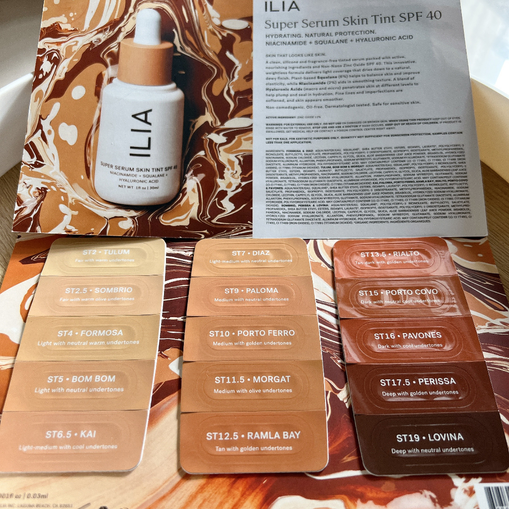 SAMPLE Kem nền serum siêu nhẹ siêu căng bóng dưỡng da Ilia Skin tint
