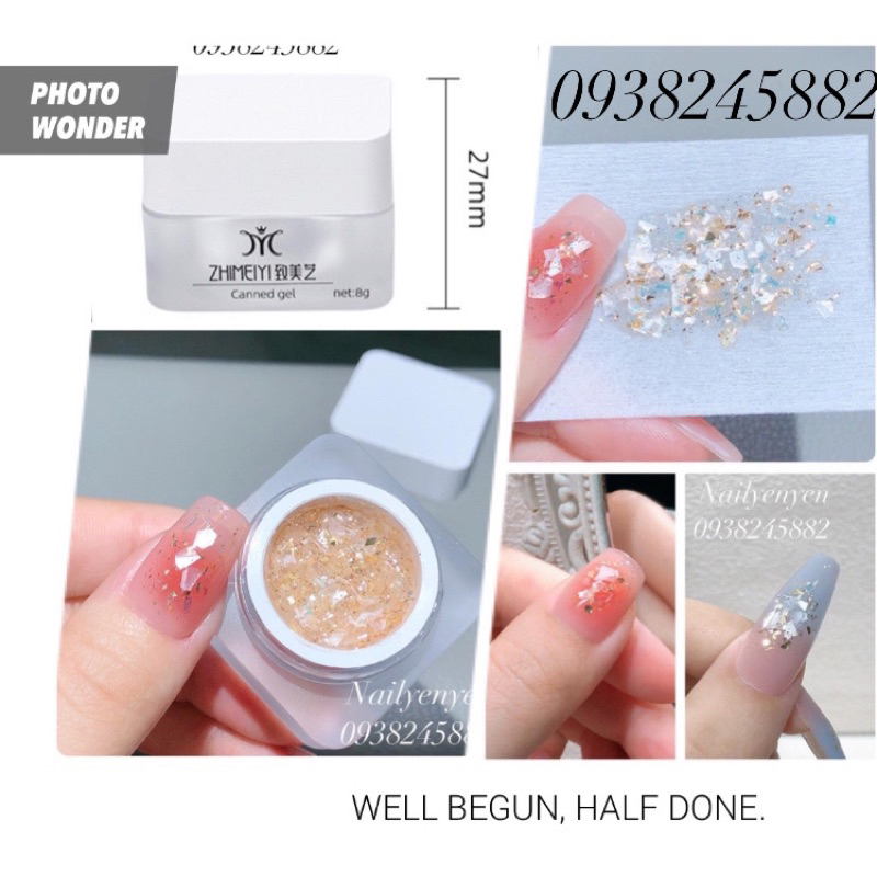 Gel nhũ mix đậm đặc