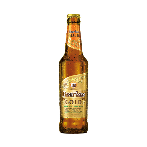Bia Lào Vàng Beerlao Gold Premium Lager 5% - Chai 330ml