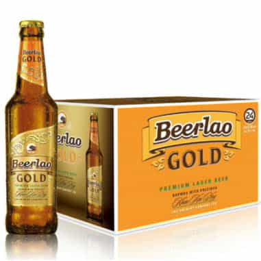 Bia Lào Vàng Beerlao Gold Premium Lager 5% - Chai 330ml