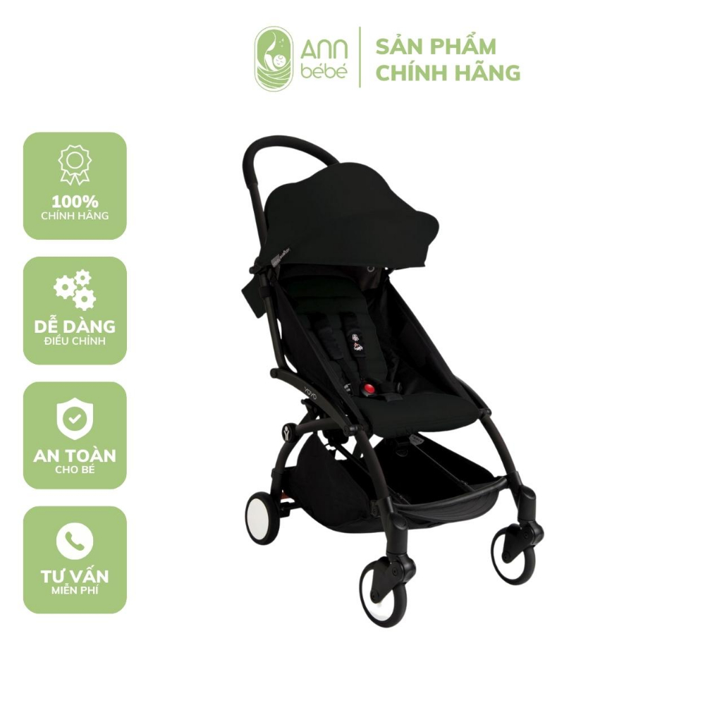 Xe đẩy BABYZEN YOYO+ 6+ LIKE NEW Black Frame/Black Màu Đen | ANNBEBE