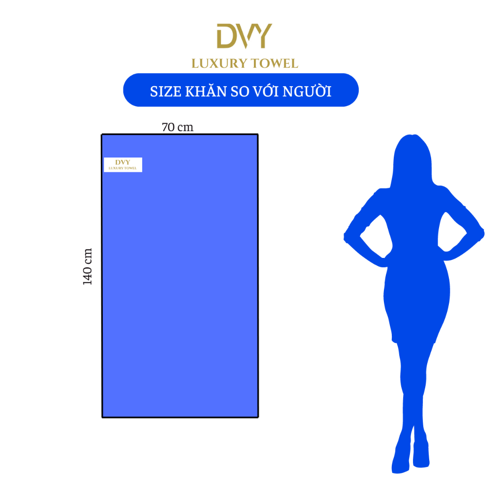 Khăn Tắm Sợi Tre DVY Bamboo 70X140cm 500gr, Dày Dặn, Mềm Mại, Thấm Hút Nhanh, Không Phai Màu | BigBuy360 - bigbuy360.vn