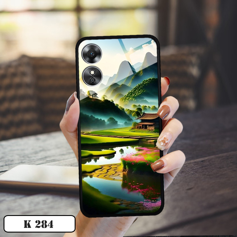 Ốp kính 3D Phong Cảnh Đồng Quê OPPO A17/A17K/A31 2020/A8/A3 2020/A33/NEO 7/A37/NEO 9