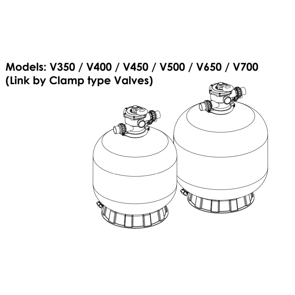 Bình lọc hồ bơi Emaux V700- Công suất 19.5 m3/h , Kèm van đa chiều, bình lọc cát hồ bơi, bình lọc hồ bơi,bình lọc emaux