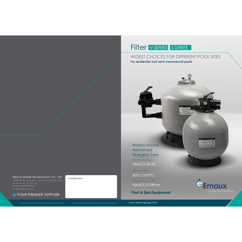 Bình lọc hồ bơi Emaux V700- Công suất 19.5 m3/h , Kèm van đa chiều, bình lọc cát hồ bơi, bình lọc hồ bơi,bình lọc emaux