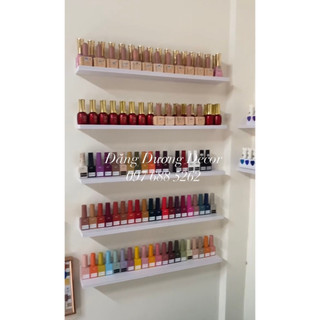 Set 5 kệ nail thanh l để sơn nail - trang trí phòng nail-salon-spa