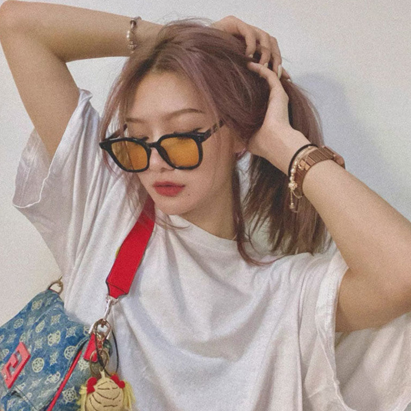 Beautycoco🍊Mắt kính unisex hot trend thời trang  gọng kính mát nam nữ nhiều màu phong cách