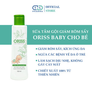 Sữa tắm gội cho bé ngừa rôm sẩy, nhẹ dịu không cay mắt ORISS BABY