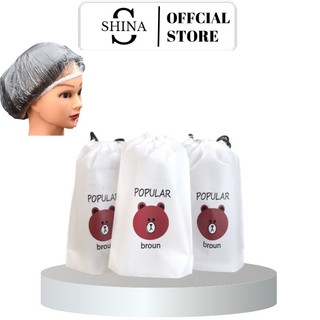 Set 100 mũ nilon trùm đầu bọc thực phẩm