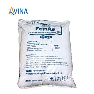 Bao 25kg cát mangan FeMas lọc nước - vật liệu lọc nước chuyên dụng để khử sắt và mangan có trong nước