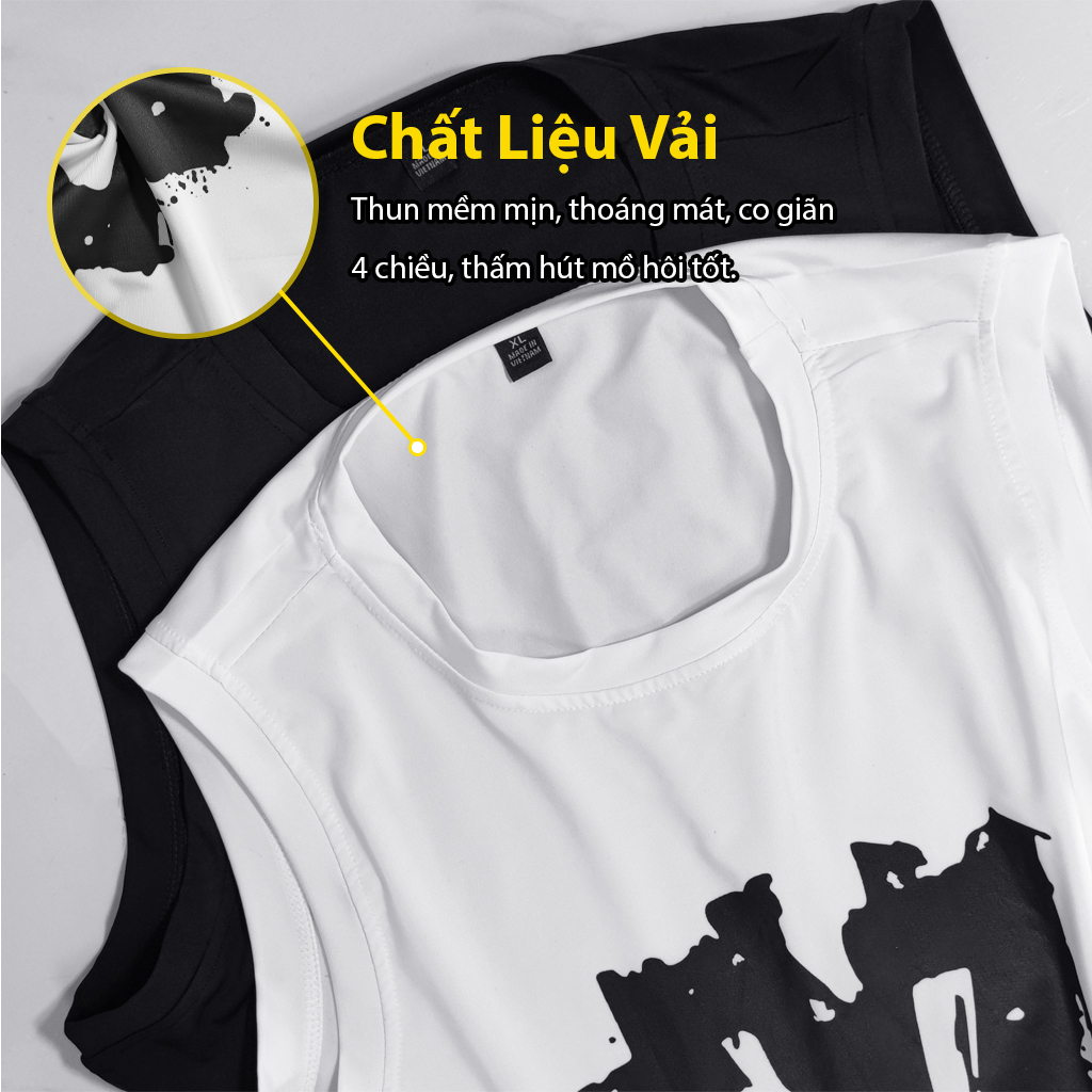 Áo ba lỗ nam unisex TINOFUN áo thun nam nữ 3 lỗ sát nách tanktop CL A thể thao vải co dãn tập gym ôm body 10 màu