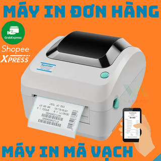 Máy in tem, mã vạch, tem nhãn, in đơn hàng, phiếu giao hàng TMĐT Xprinter 470B- in từ máy tính+điện thoại(usb)MAX