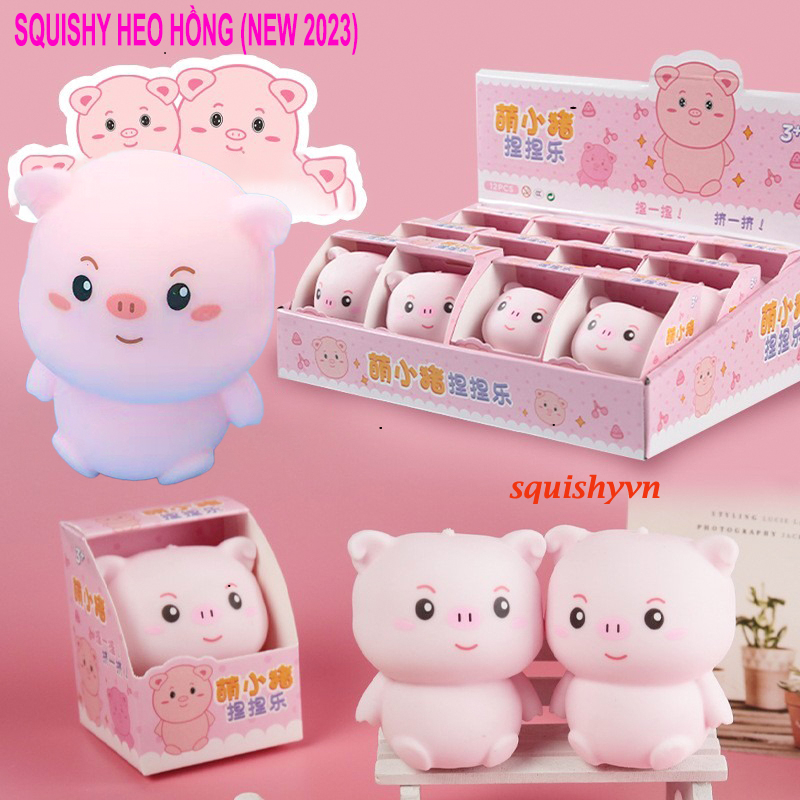 Đồ chơi heo hồng Squishy lơn mềm bóp mềm bóp bép vui mắt cho bé DCT19